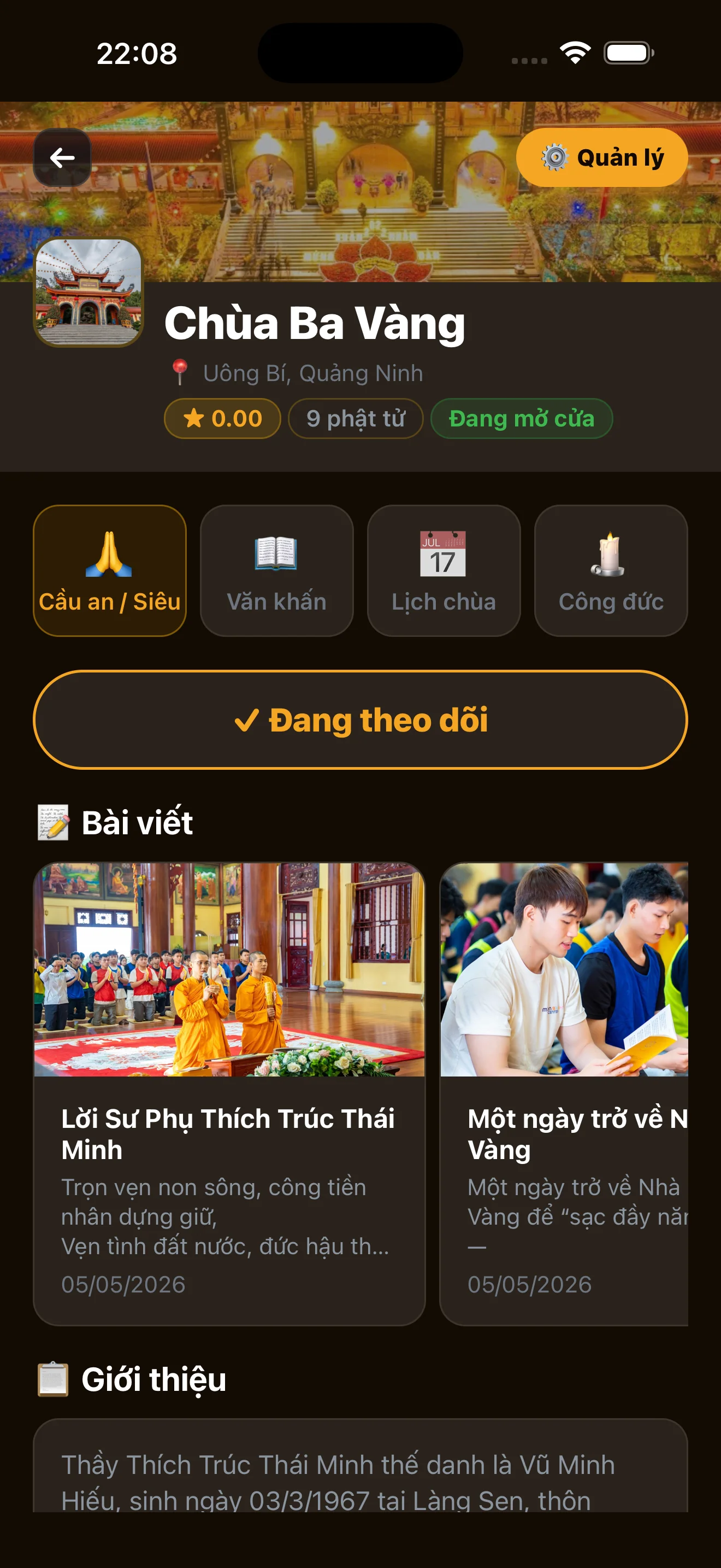 Trang chùa — chi tiết